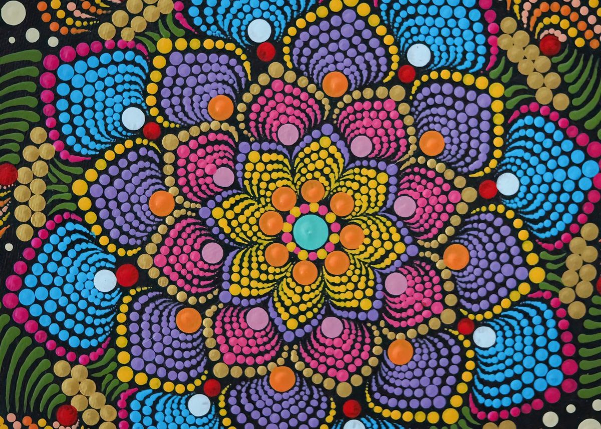 Mandalas Pintadas em Pontilhismo